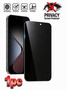 CASECOPS 1-Piece Full Cover Privacy Tempered Glass Screen Protector, Compatible With IPhone 18 Pro Max/18 Pro/17 Pro Max/17 Pro/17/16 Pro Max/16 Pro/16/ 15 Pro Max/15 Pro/15/14 Plus/13/12/11 Series, Full Coverage, Anti-Fingerprint, Anti-Scratch, Suitable For Daily, Office And Home Use, Compatible Phone Cases - 1 Pack - View 1
