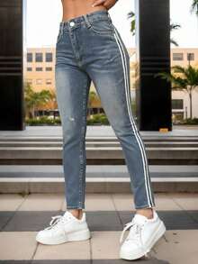 Women Jeans - Dusty Blue - View 2