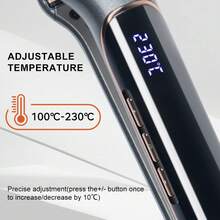 1pc Women's Home Use Straightener With Multiple Temperature Settings, Ceramic Negative Ion Hair Care, Straight & Curl Dual-Use Flat Iron - EU C Type Plug(220-240V) - View 4