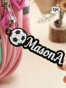 LICVIC Custom Soccer Name Keychain, Personalized Bag Charm, Sporty Backpack Accessory, Customized Football Keychains, Customizable Christmas Gift, Key Chain - Style a - View 21