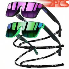 WSZ 2PCS Fashion Glasses With Chain Straps Offering Variety Of Color Unisex Accessories Are Suitable For Driving Travel Vacations And Outdoor Activities - GL-2PCSF766 - View 10
