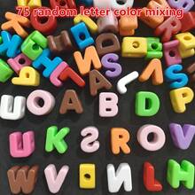 75pcs Acrylic Large Hole 3D Letter Beads, Random Mixed Color Loose Beads For Handmade Jewelry, Phone Chain, Keychain, Decorative Beads - Multicolor - View 15