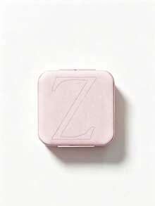 Personalized Initial Mini Portable Jewelry Box A-Z All Letters Available Pink Travel Small Accessory Storage Box Girls Carry Earring Ring Necklace Storage Gift Box - Multicolor - View 28
