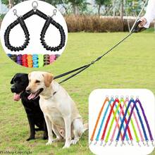 1pc 360° Rotating Anti-Tangle Dual Dog Training Leash, Comfortable Shock-Absorbing Reflective Elastic Rope, Easy Walking 2 Dogs, Halloween, Christmas - Multicolor - View 10