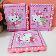 1pc Cartoon Password Notebook Stationery Prize, Cute Lock Diary Notebook For Elementary Students, Adorable Anime Printed Notepad For Daily Note-Taking And Desk Stationery, Lined Diary Notebook For Office Daily Planning, Suitable For Students, Office Workers, Back To School Season, Gift For Classmates, Teachers, Family - Multicolor - View 7