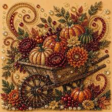 Autumn Harvest-Themed Pearl And Diamond Art Kit – Pearl And Diamond Dot Decor – Suitable For Adults And Beginners – Indoor Wall Art For Home Decoration - A - View 11