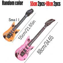 1/2/3/4/5/6/8/10 Set Inflatable Guitar, Rock Party Decoration, Atmosphere Creator. Adult Inflatable Guitar, Inflatable Guitar Prop, Wedding & Photo Backdrop Prop, Birthday Party Decoration, Home Decor, Party Supplies, Guitar Theme Gift, Christmas Gift For Men And Women - 55 cm - View 19