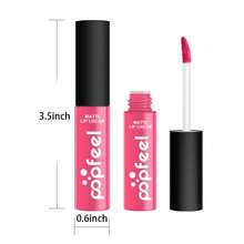 Popfeel 6 Pcs Set Matte Lip Cream Liquid Lipstick, High Pigment Transfer Resistant Velvet Lip Makeup Choice Official Affordable Makeup - Baby Pink - View 11