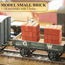 50/100/150pcs Mini Red Clay Wall Brick Model, 1:16 Scale Miniature Bricks, Suitable For DIY Garden Decoration, Fairy Garden Micro Landscape, Patio And Outdoor Craft Accessories - A - View 6