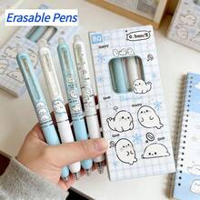 26 buah Pulpen Gel Tarik dan Hapus (4 Pulpen + 20 Isi Ulang + 2 Penghapus), Ujung Halus 0,5 mm Tinta Biru, Motif Kartun Kucing & Anjing Laut yang Lucu, Pulpen Klik yang Dapat Dihapus dengan Sensitivitas Panas, Termasuk Isi Ulang yang Dapat Diganti, Alat Tulis untuk Mencatat dan Merencanakan Pelajaran di Kelas Siswa - MultiWarna - View 10