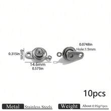 10pcs 304 Stainless Steel 18K Gold Plated Quick Release Clasps, Snap Fastener Rings, DIY Handmade Jewelry Making Accessories Suitable For Necklaces And Bracelets - Connector - View 10