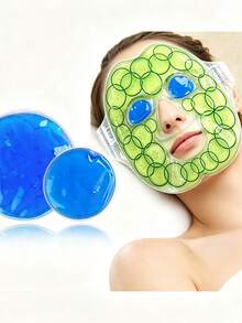 Mini Gel Ice Pack Cold & Hot Compress Eye Mask, Reusable Small Ice Pack, Cold & Hot Compress Face Tool, Round Eye Mask - Round - View 9