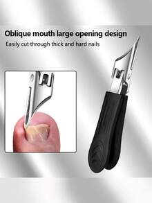 Modern Stainless Steel Nail Clipper And Pedicure Set, Slanted Tip Nail Clipper, Manicure And Pedicure Tools, Callus Remover, Unisex Nail Care Set, Suitable For Toenails, Halloween Gift, Includes Nail File - A - View 8