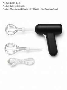 1pc Portable Electric Egg Beater, Fast And Precise Whipping, USB Rechargeable, Wireless Design, Lightweight And Compact, Suitable For Home And Professional Baking, Perfect For Whipping Cream And Egg Yolk, Essential Baking Tool, Kitchen Tool - Multicolor - View 8