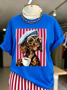 Women T-Shirts - Blue - View 5