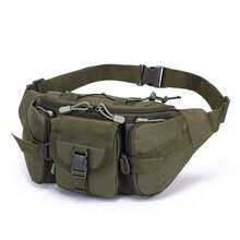 Men's Multi-Pocket Waist Bag, Large Capacity Practical Waist Bag, With Adjustable Waist Strap, Suitable For Travel, Outdoor And Daily Use - Multicolor - View 11