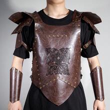 Medieval Leather Bracers Dragon Embossed Viking Leather Bracers Leather Arm Armer Cuff Leather Gauntlet Costumes Accessories,Halloween - Multicolor - View 1