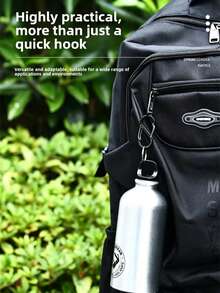 LOTANK 5Pcs Multicolor Aluminum Alloy 8‑Shape S‑Shaped Double Gate Hooks, Multifunctional Snap Buckles For Backpack Bag Outdoor Storage Hanging Accessories - Multicolor - View 2