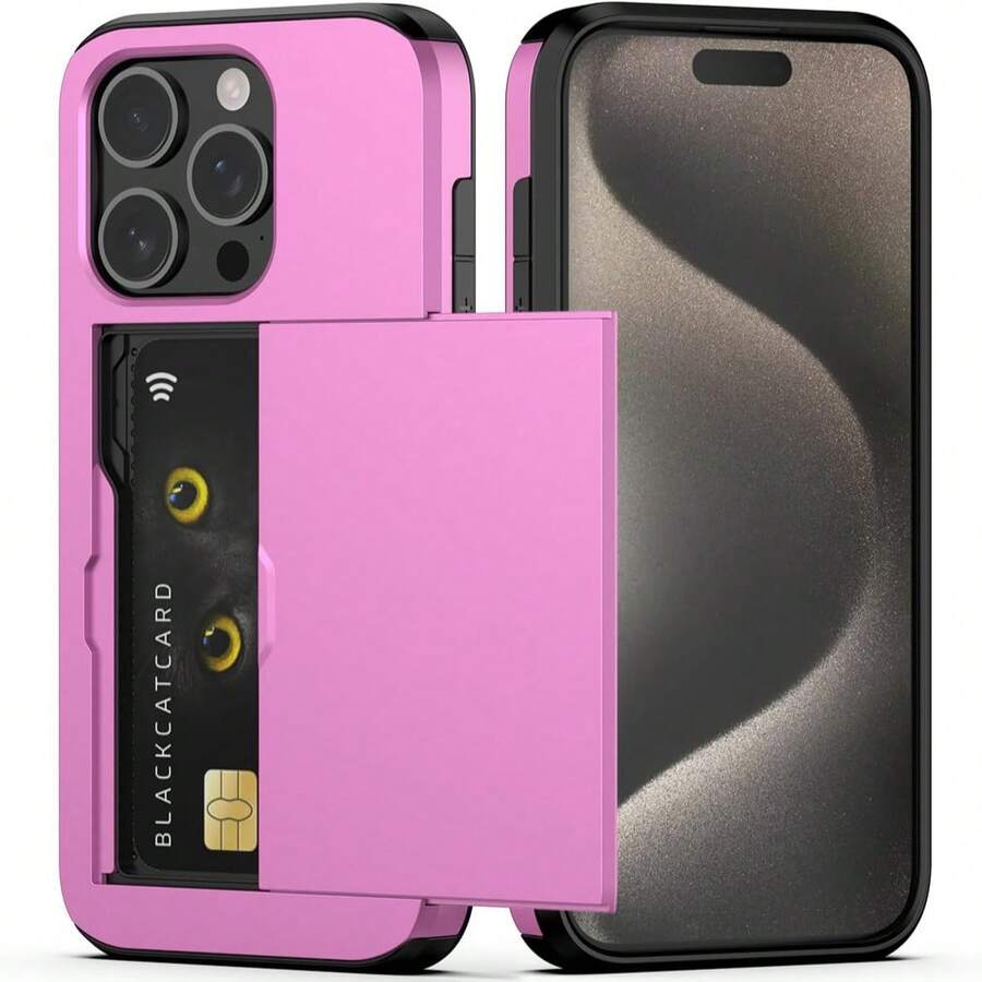 防震 2 合 1 PC 卡槽手機殼，相容 Apple 18 Pro Max 18 Pro 17 Pro Max 17 Pro 17e 16E 15 14 13 12 11 7 8 XR X/XS XS MAX 機型，相容 Galaxy S26 Ultra S25 Ultra A37 A57 A56 A55 A17 S25 FE S26 FE A14 A15 A16 A26 A36 A35 A25 機型，亦相容 P30 P30 Pro 機型，2 合 1 防震手機保護殼，卡槽錢包設計