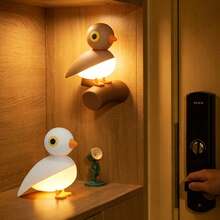 Rechargeable Bird-Shaped Desk Lamp, Magnetic Wall Light With Motion Sensor Auto On/Off - Suitable For Desktop Decoration, Bedroom LED Night Light, Perfect For Reading And Gifts - Multicolor - View 6
