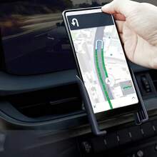 Gravity Support Car Phone Holder, Adhesive & Air Vent Dual-Use Mount, Gravity Auto-Locking, Easy Operation, Compatible With Different Phone Sizes, Practical Car Navigation Accessory - Solid Black Angel Stand - View 10