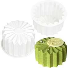 Nonstick Silicone Chocolate Mousse Mold, Reusable Round Cup Cake Candy Mold For Baking Dessert Treats (Round) - Multicolor - View 7