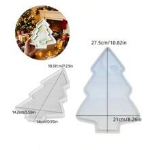 SILIKE LUFEI 2pcs Resin Silicone Mold Christmas Tree Tray Set, Large And Small Sizes, Suitable For Making Epoxy Resin, Plaster, Candle, Aromatherapy Products, Home Decor Display Silicone Mold - Silicone Mold - View 9