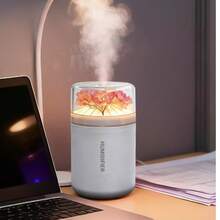 USB Portable Mini Humidifier, Elegant Eternal Flower Decor Color Changing Night Light, Silent Ultrasonic Air Mist Diffuser For Car, Bedroom, Office Desktop, Home Decor Gift - Mist - View 12