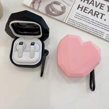 Warm 3D Heart + Hook Earphone Case Compatible With Samsung Buds4, Korean Minimalist Premium Style Buds4Pro Romantic Earphone Case - Multicolor - View 4