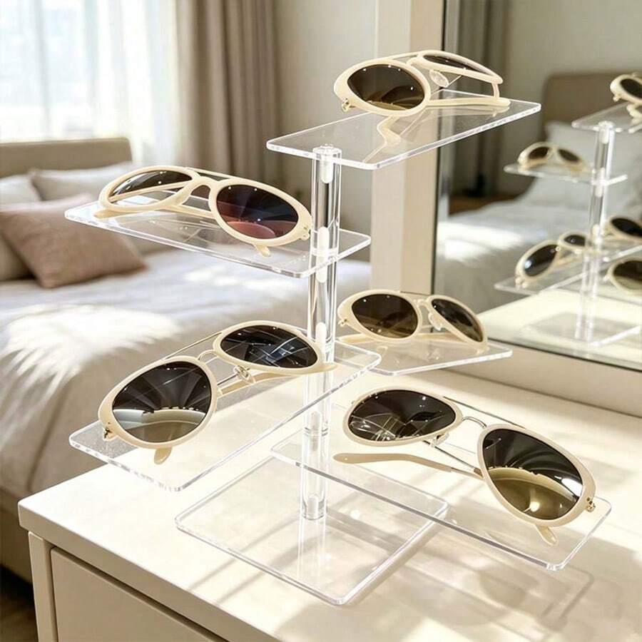 Fashion Glasses Display Stand - Multi-Layer Acrylic Fashion Glasses Display Rack - Fashion Glasses/Glasses Exclusive Storage Rack - Luxury High Transparency Multi-Layer Storage Rack, Suitable For Fashion Glasses/Glasses/Eyewear Storage And Display - Multicolor - View 1