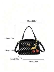 Women's Mini Fashionable Versatile Colorblock Casual Handbag - Black - View 6