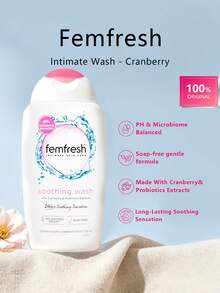 Femfresh 250毫升/8.45液盎司蔓越莓女性私处清洁液，pH值平衡温和清洁，无皂基，低致敏性，清洁清爽，适合日常使用，节日礼物，母亲节礼物 - 蔓越莓 - 查看 2