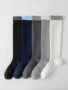1/4/5 Pasang Kaos Kaki Kompresi Wanita, Kaos Kaki Betis untuk Olahraga Yoga Kebugaran, Kaos Kaki Panjang untuk Bersepeda, Lari, Lompat Tali, dan Pelangsing Kaki - MultiWarna - View 27