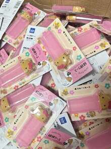 SANRIO-KT Cat Portable Cotton Swab Floss Toothpick Storage Box Flip Lid Mini Travel Organizer Case Cute Small Item Container Suitable For Bag Pocket - Multi-color - View 11