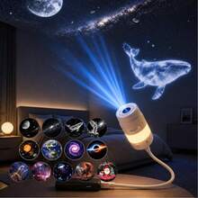 Car Roof Starry Sky Projection Light, 13 Slides USB Gooseneck Night Light, RGB Ambient Light + Focus Ring For Car Interior, 360° Bendable, Plug And Play, Suitable For Car, Home, Camping, Bedroom, Home Decor, Sleep Aid - Multi-color light - View 15