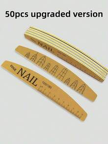 100/50/25/20/10/8/6/4/3/2/1pc Washable Wear-Resistant Nail File With Scale, Non-Shedding Sponge Buffer, Durable Double-Sided Nail File For Shaping And Polishing, Random Style And Color.Washable Durable Double-Sided Sponge Nail Buffer For Nail Shaping And Polishing, Manicurist Supplies, - Khaki - View 33