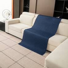 1pc Ultrasonic Embossed Sofa Cushion, Machine Washable & Easy Care, Pet Scratch Resistant (Suitable For Pet Homes), Stain-Resistant & Durable, Multi-Functional Cushion, Suitable As Home Gift - Navy Blue - View 9