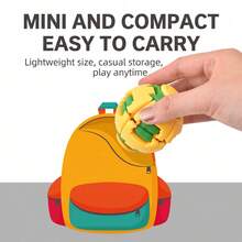 4pcs Colorful 3D Printed Deformable Spherical Push Pull Rotate Toy Set, Dual Play Mode Press & Rotate, Fun Desktop Toy, Random Color & Style, Prank Gag Toy - Multicolor - View 5