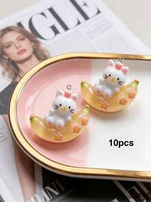 10/20/100pcs Transparent Resin Fruit & Animal Cream Glue Charms, DIY Handmade Keychain Pendants, Bag Charms, Accessories, Decor - Multicolor - View 10