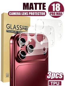 3 قطع - فيلم حماية مطفي لعدسة كاميرا آيفون 18PRO MAX/18 PRO/17 Pro Max/17 Pro/17 Air. غير مرئي، مقاوم للخدش، متوافق مع جميع أغطية الهواتف. فيلم فائق الرقة 0.1 مم، تصميم قطع مطفي، خالي من الفقاعات، سهل التركيب، مضاد للبصمات. ضروري لحماية الهاتف اليومية. - شفاف - مشاهدة 10