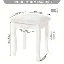 Taburetes de tocador - Blanco crema - Ver 3