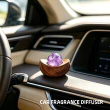 1PC Natural Crystal Yuanbao Shape Aromatherapy Ornament, Amethyst & Rose Quartz Crystal Ball Incense Holder, Healing Mineral Essential Oil Diffuser - Crystal Ball Ingot Aroma Diffuser - View 4