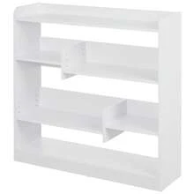 Estante/Armário, Dimensões: 90 cm (C) x 24 cm (L) x 91 cm (A), 4 Prateleiras, 3 Painéis Traseiros, Aglomerado, Branco - A - Ver 1