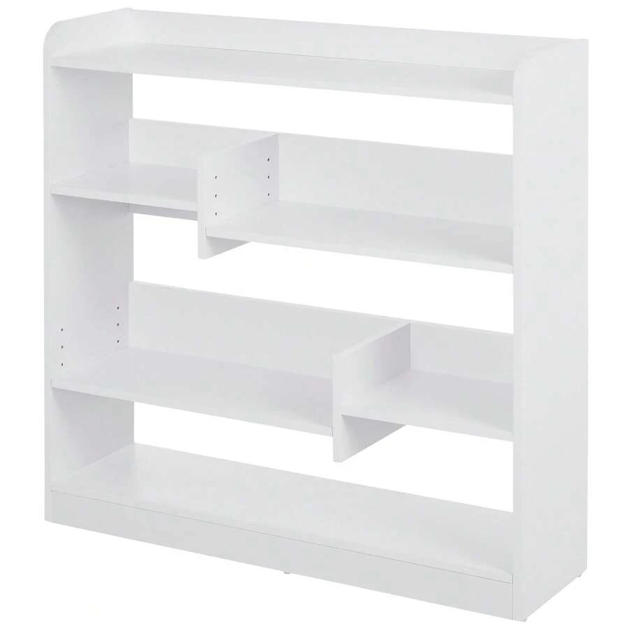 Estante/Armário, Dimensões: 90 cm (C) x 24 cm (L) x 91 cm (A), 4 Prateleiras, 3 Painéis Traseiros, Aglomerado, Branco - A - Ver 1