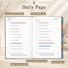 2027 Daily Planner, 360 Pages - Includes 5 Planning Stickers, Monthly And Daily Time Planning Notebook, Time Management And Self-Discipline Plan, Suitable For Office, Study Supplies, Self-Discipline Plan, Back To School - 1 Set - View 6