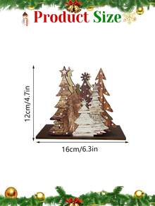 Christmas Tree Napkin Holder, Wooden Cute Christmas Style Cocktail Napkin Box, Farmhouse Modern Style Wooden Napkin Storage Box, Suitable For Office, Hotel, Restaurant, Home, Bathroom, Kitchen, Dining Table Decor - Multicolor - View 14