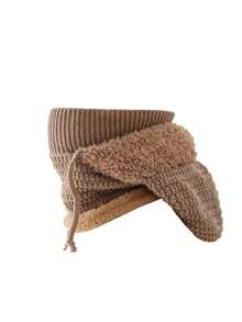Winter Balaclava Hat For Women Men, Fleece Lined Knit 3‑In‑1 Warm Hooded Hat With Face Mask Neck Warmer, Windproof Drawstring Winter Hat For Outdoor Skiing Cycling - A - View 5