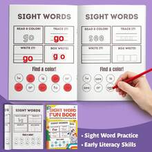 2 Pieces Sight Words & Sentence Practice Workbook Set, English Reading, Word Recognition, Tracing, Writing, Grammar & Vocabulary Activities, Reading Confidence Learning Material For Homeschool, Classroom & Back To School - English Reading Practice - View 9