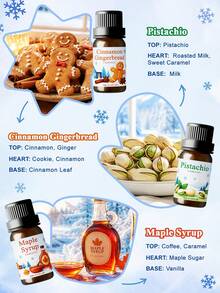 EMBRACEX. 6pcs/1 Set 10ml Winter Essential Oil Set, Warm Scent, Suitable For Diffuser/Humidifier, Winter Atmosphere, Aromatherapy Candle, Romantic Scent, Thanksgiving/Christmas Gift, Multiple Fragrances Available - Winter Set - View 5