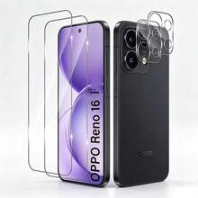 2+2pcs Set Compatible With OPPO Reno16 Pro/Reno16/Reno16 F, Find X9 Ultra/Find X9 Pro/Find X9s/Find X9, Reno15 Pro Max/Reno15 Pro/Reno15/Reno15 F, Reno14 F, Reno13/Reno13 F, Find X8 Pro/Find X8, A6 Pro Curved High Definition Tempered Glass Screen Protector Transparent Phone Screen Protector Supports Fingerprint Unlock 3D High Definition Lens Protector - Clear - View 18